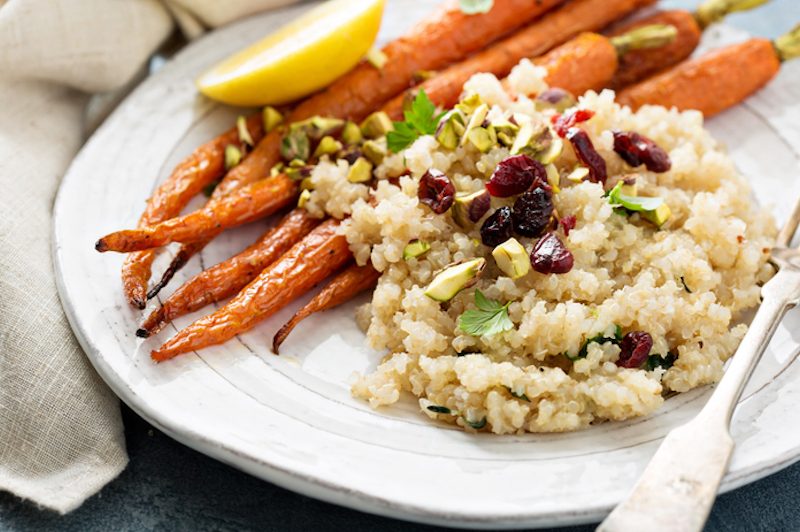 Quinoa, Brown Rice and Vegetable Salad